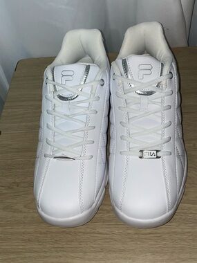 Fila Men's White Leather Athletic Sneakers